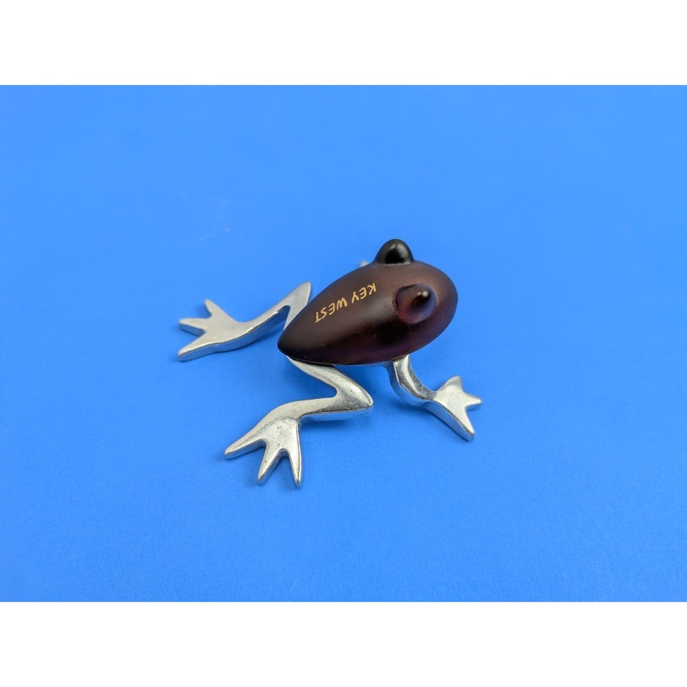 Vintage Key West Florida Metal Leg Frog Souvenir Trinket